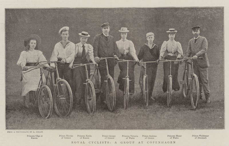 Royal Cyclists, skupina v Kodani od English Photographer