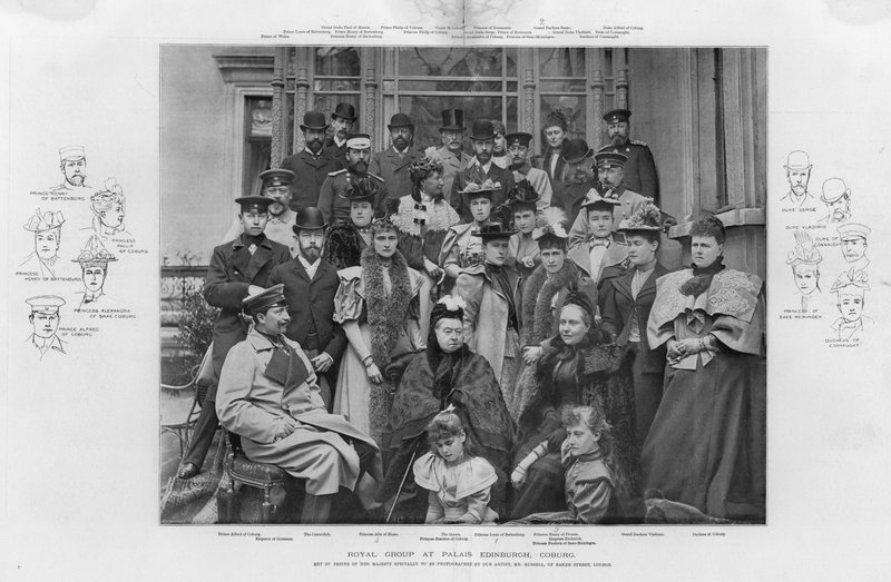 Královská skupina v Palais Edinburgh, Coburg od English Photographer