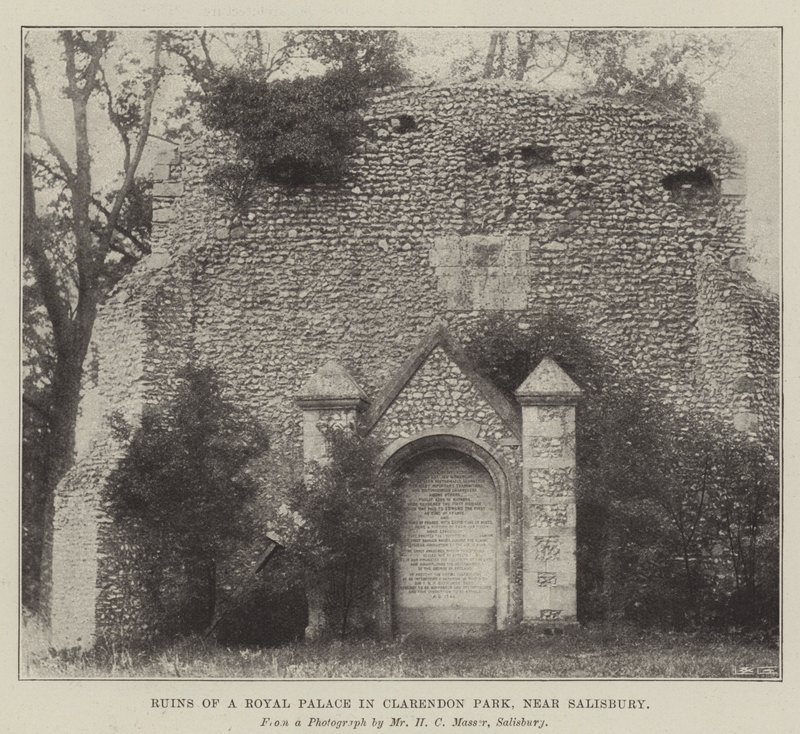 Ruiny královského paláce v Clarendon Park, poblíž Salisbury od English Photographer