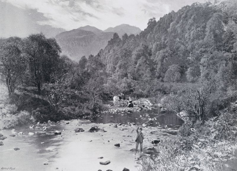 Skotsko: In the Trossachs Glen (č/b foto) od English Photographer
