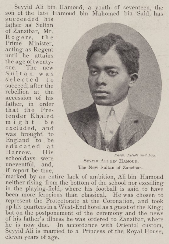 Seyyid Ali bin Hamoud, nový sultán Zanzibaru od English Photographer