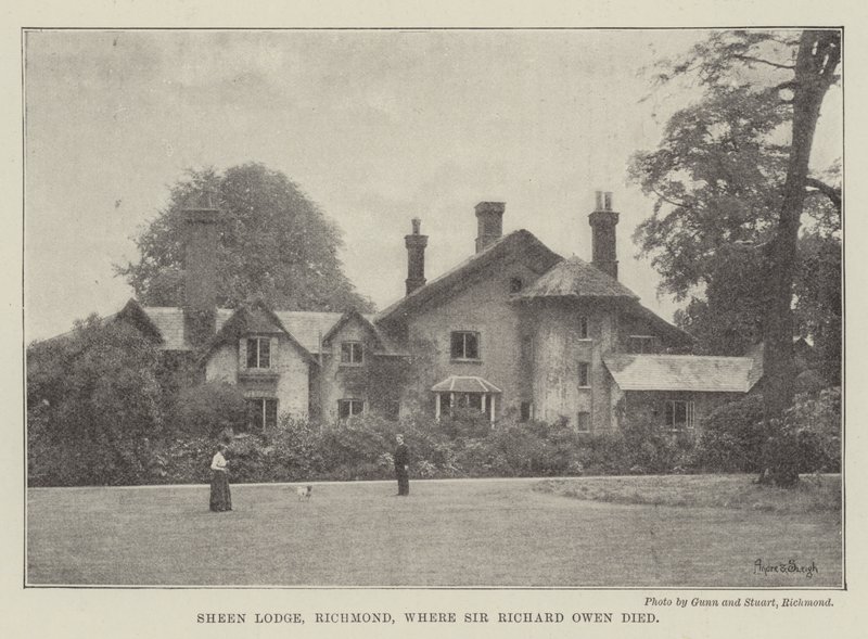 Sheen Lodge, Richmond, kde zemřel sir Richard Owen od English Photographer
