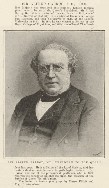 Sir Alfred Garrod, MD, FRS od English Photographer
