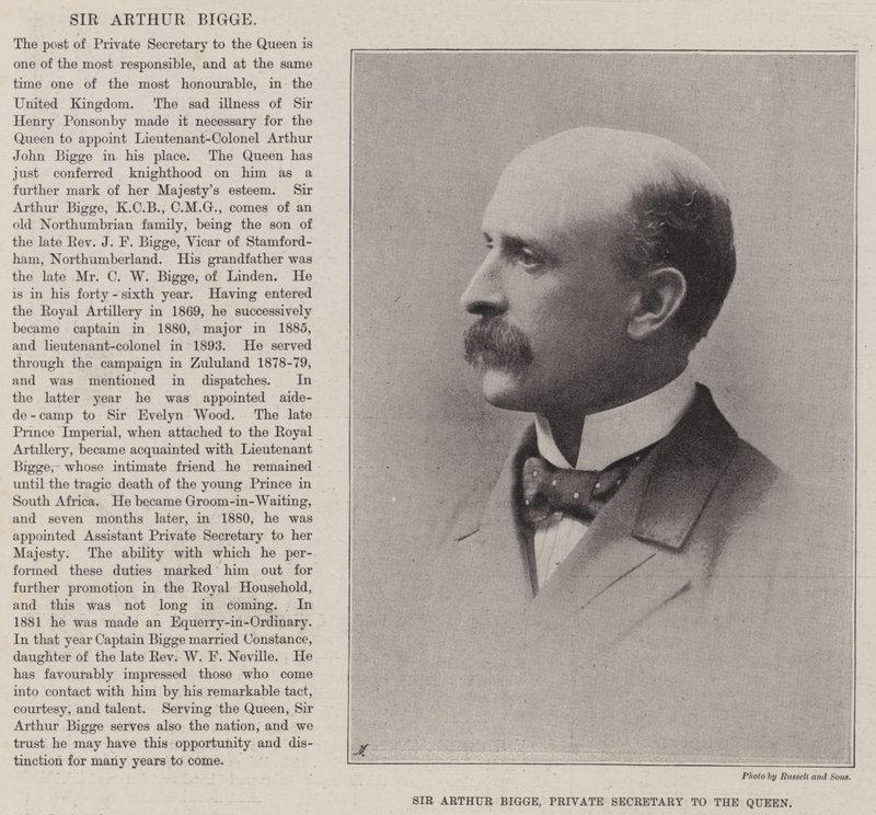 Sir Arthur Bigge, soukromý tajemník královny od English Photographer