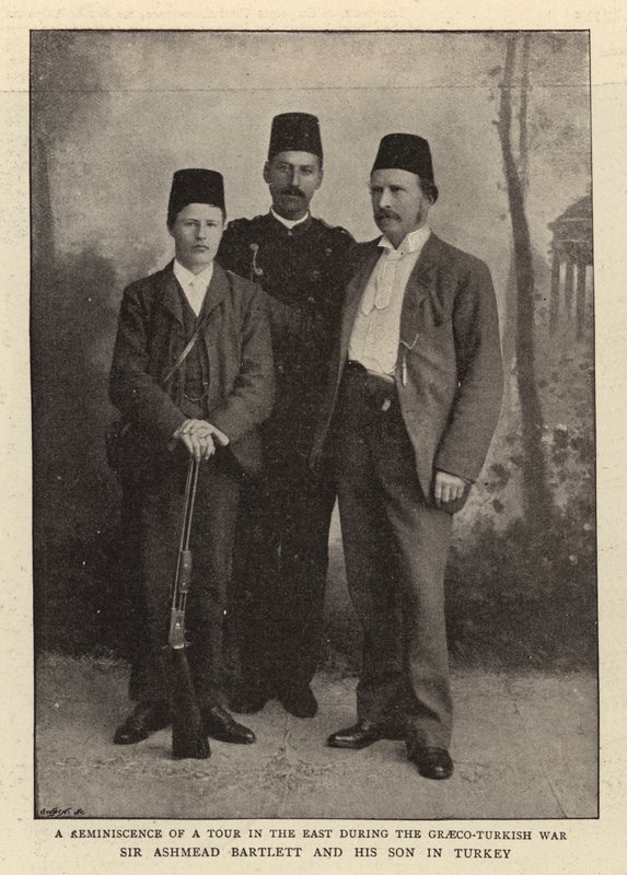 Sir Ashmead Bartlett a jeho syn v Turecku od English Photographer
