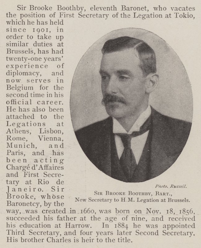 Sir Brooke Boothby, Baronet, nový tajemník vyslanectví HM v Bruselu od English Photographer