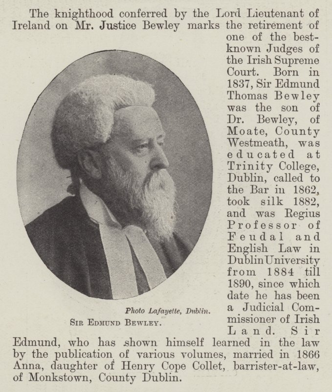Sir Edmund Bewley od English Photographer