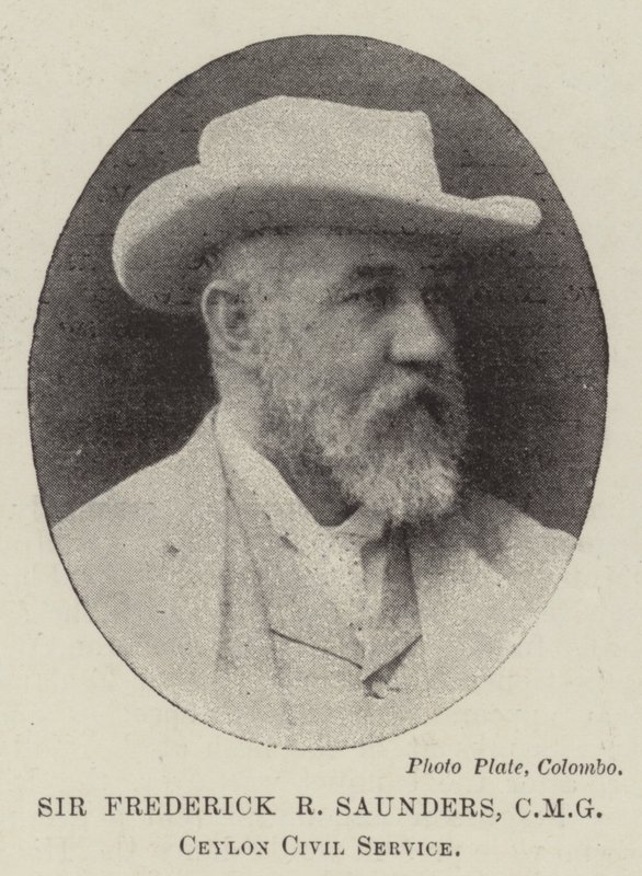 Sir Frederick R Saunders, CMG, Ceylon Civil Service od English Photographer