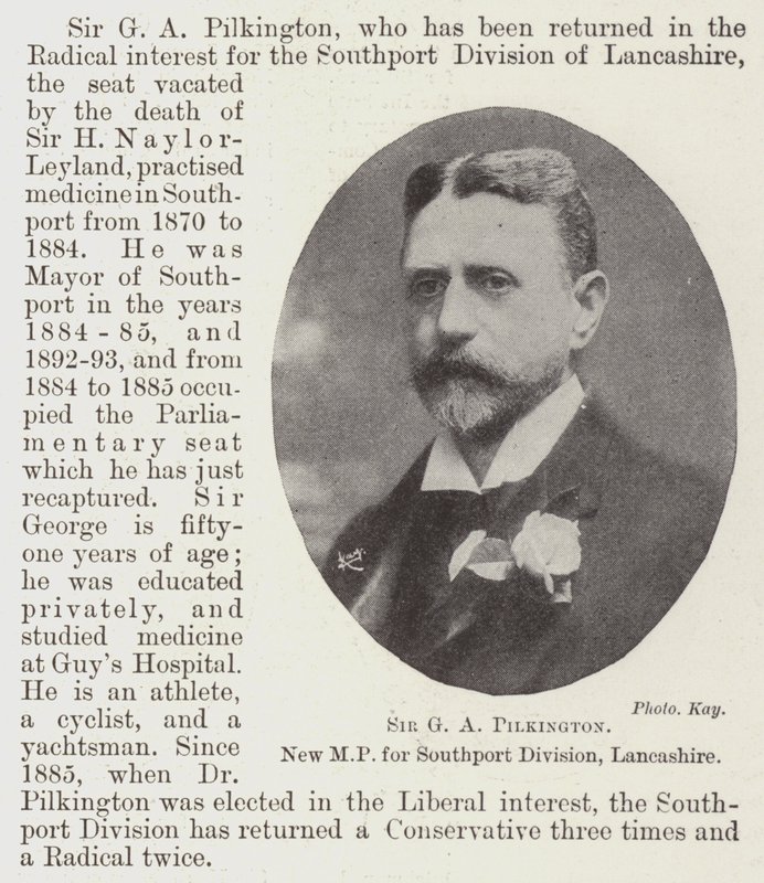 Sir G A Pilkington, nový poslanec za Southport Division, Lancashire od English Photographer