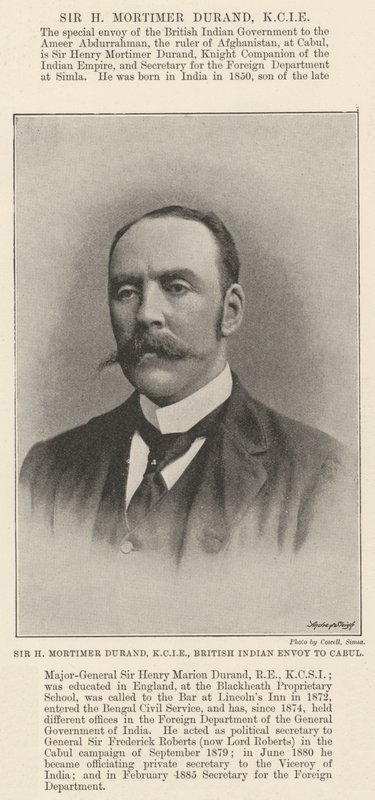 Sir H Mortimer Durand, KCIE, britský indický vyslanec v Kábulu od English Photographer