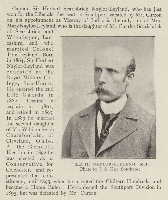 Sir H Naylor Leyland, MP od English Photographer