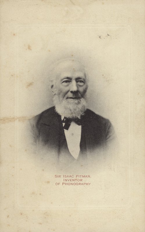 Sir Isaac Pitman (1813-1897), anglický vynálezce Pitmanova těsnopisu od English Photographer