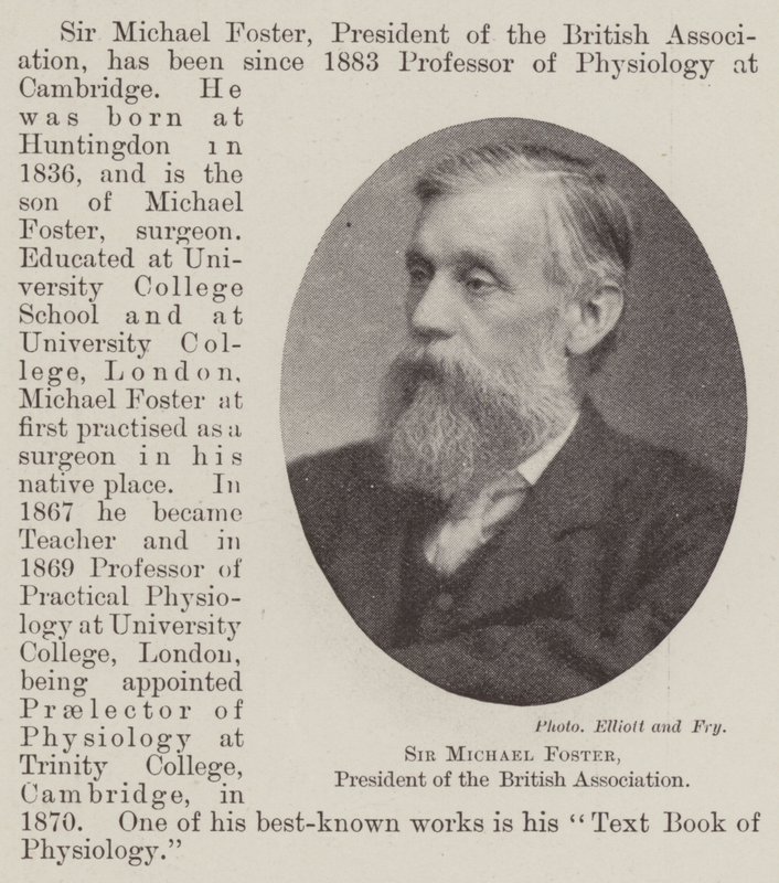 Sir Michael Foster, prezident Britské asociace od English Photographer