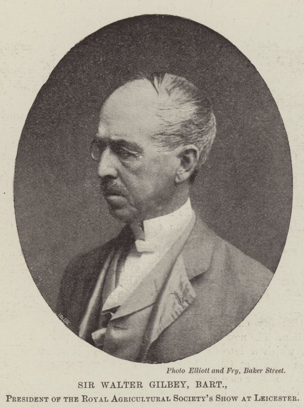 Sir Walter Gilbey, Baronet, prezident Royal Agricultural Society Show v Leicesteru od English Photographer