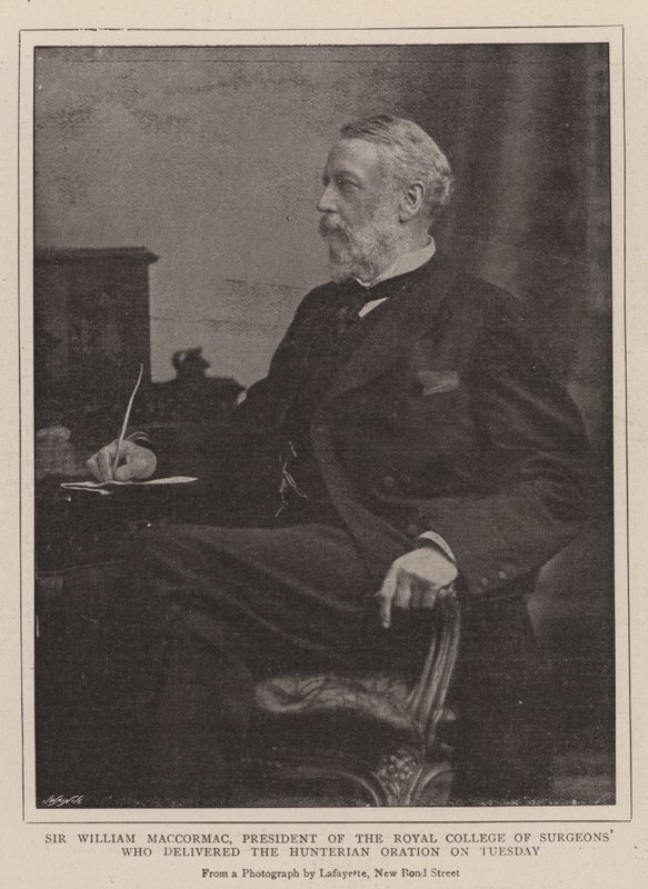 Sir William MacCormac, prezident Royal College of Surgeons, který v úterý pronesl Hunterian Oration od English Photographer