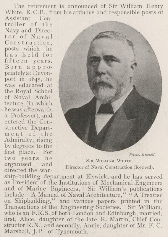 Sir William White, ředitel námořní stavby (v důchodu) od English Photographer