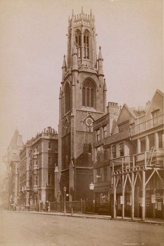 Kostel St Dunstans, Fleet Street, Londýn od English Photographer