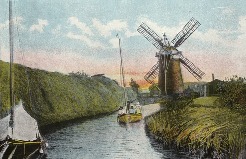 Staithe a Mill, Horsey Dyke od English Photographer