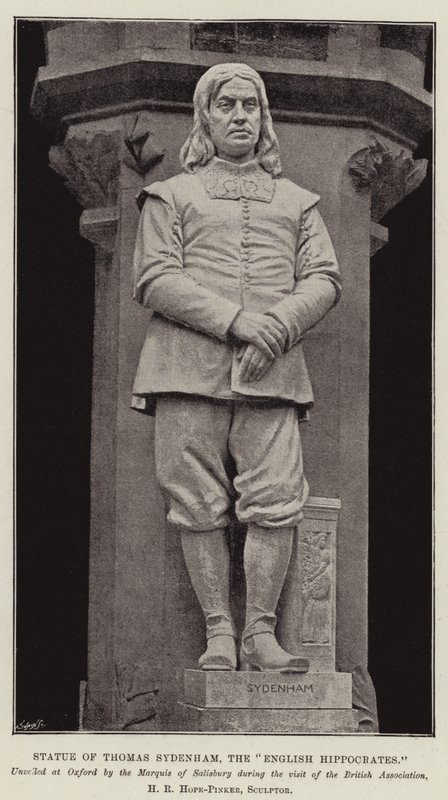 Socha Thomase Sydenhama, anglického Hippokrata od English Photographer