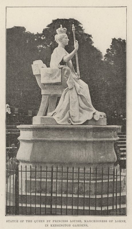 Socha královny od princezny Louise, markýzy z Lorne, v Kensington Gardens od English Photographer