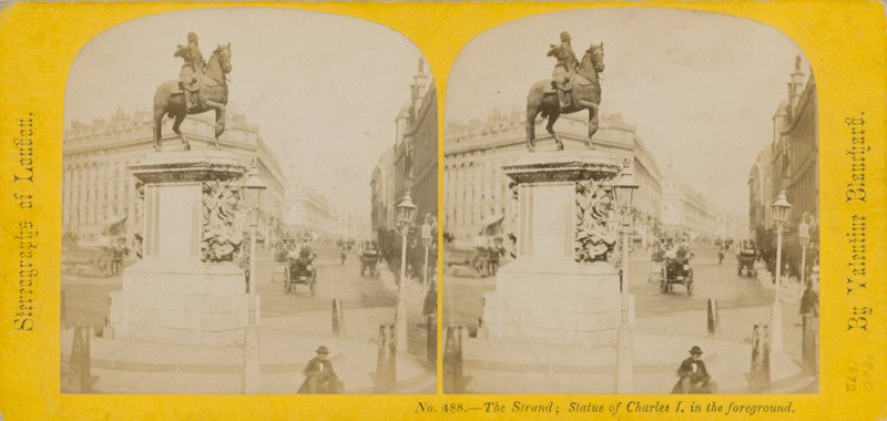 Stereoskopický snímek Charing Cross od English Photographer
