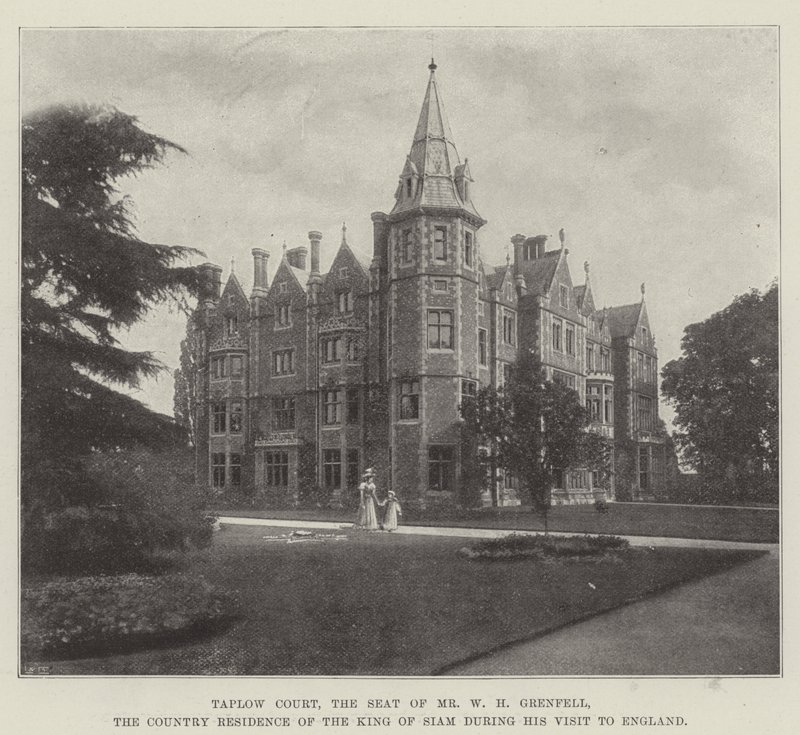Taplow Court, sídlo pana W. H. Grenfella, venkovské sídlo krále Siamu během jeho návštěvy Anglie od English Photographer