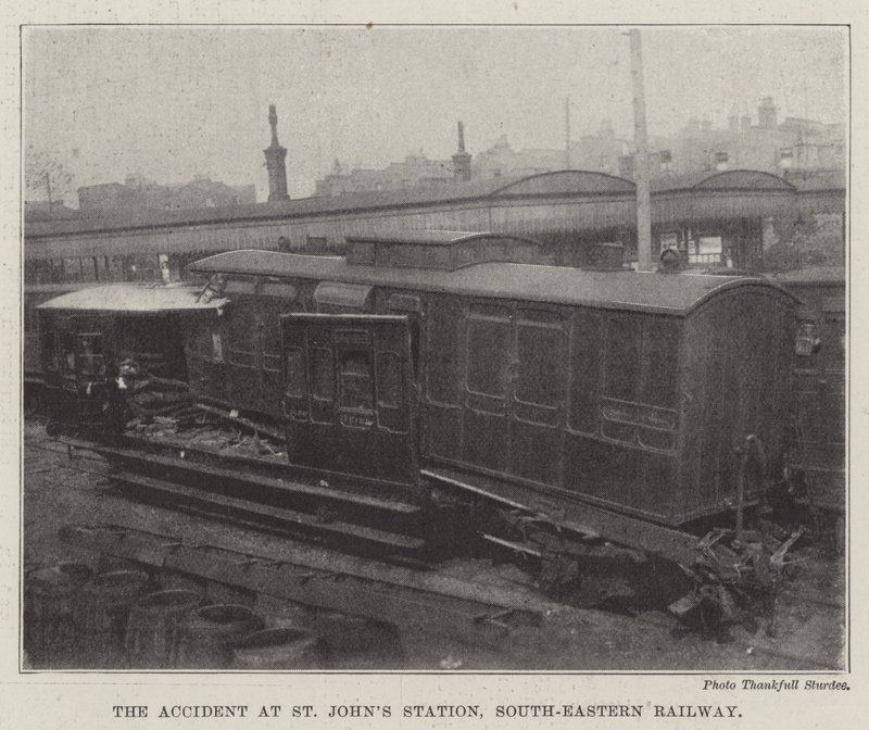 Nehoda na nádraží St Johns, South-Eastern Railway od English Photographer