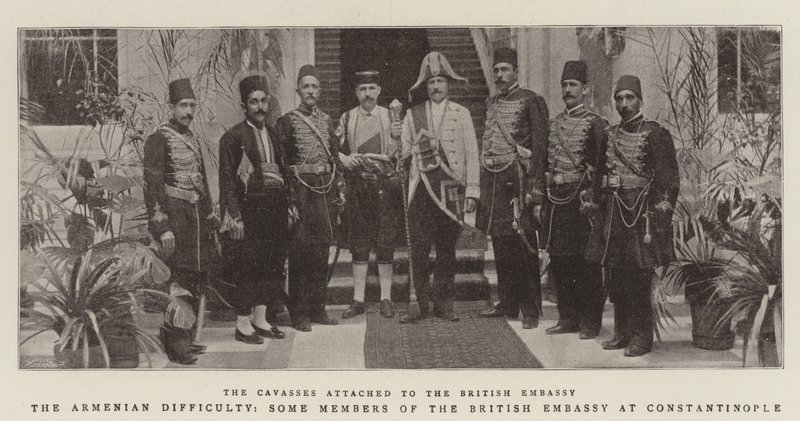 The armenian Difficulty, někteří členové britského velvyslanectví v Konstantinopoli od English Photographer