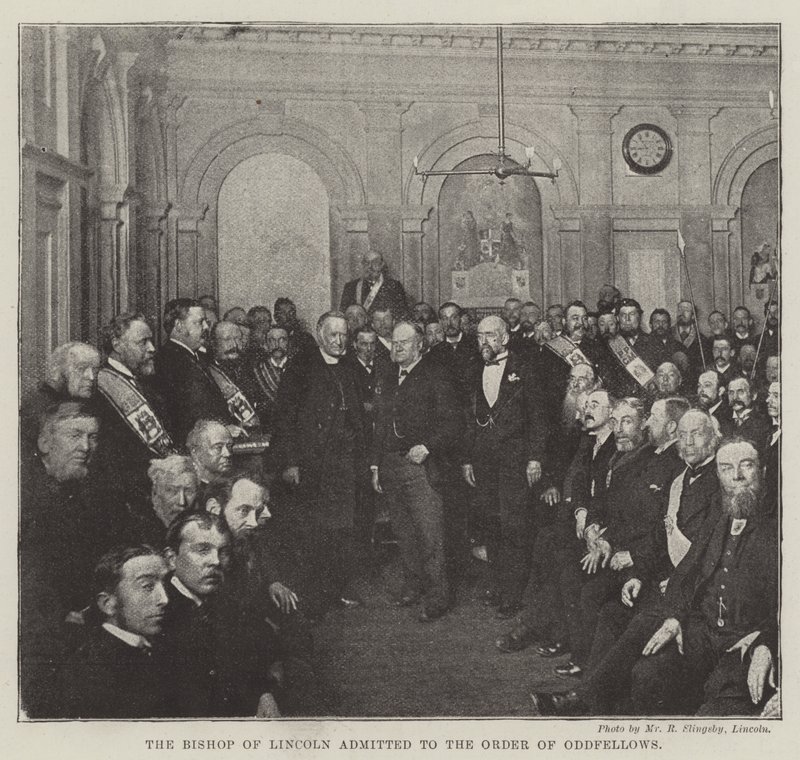 Biskup z Lincolnu byl přijat do Řádu Oddfellows od English Photographer