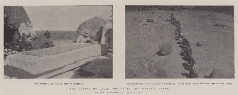 Pohřeb Cecila Rhodese v Matoppo Hills od English Photographer