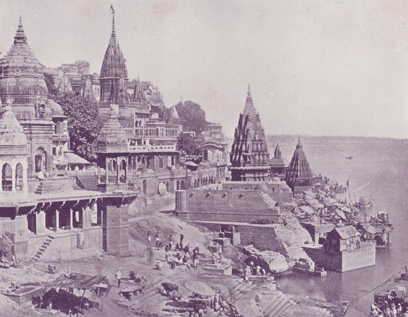 Hořící Ghát, Benares od English Photographer