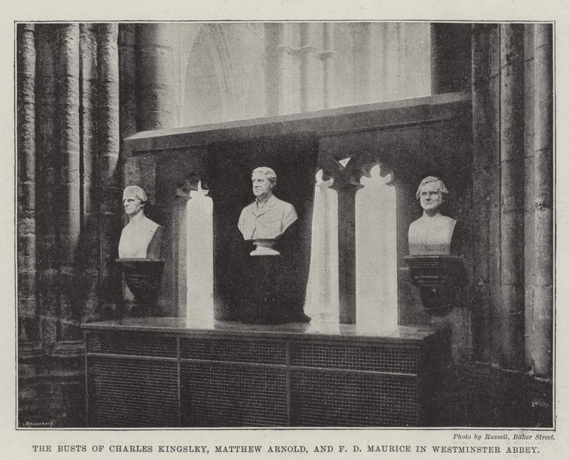 Busty Charlese Kingsleyho, Matthewa Arnolda a FD Maurice ve Westminsterském opatství od English Photographer