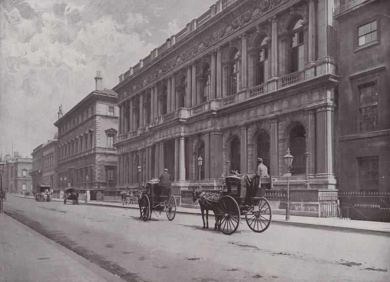 Carlton and Reform Clubs, Pall Mall od English Photographer