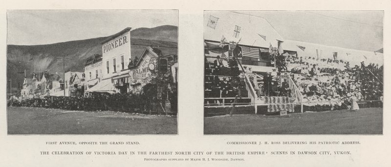 Oslava Dne Viktorie v nejvzdálenějším severním městě Britského impéria, scény v Dawson City, Yukon od English Photographer