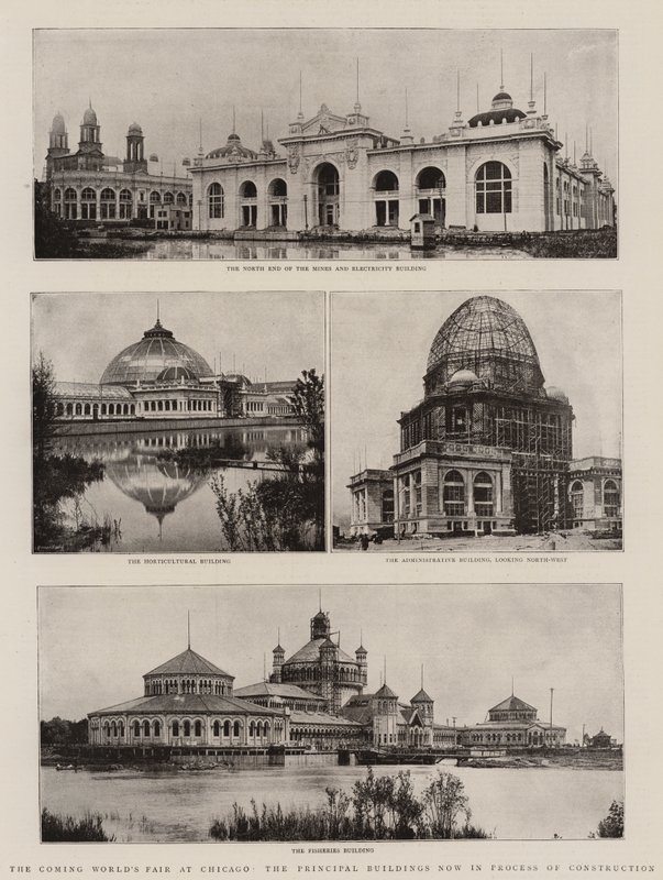 Coming Worlds Fair v Chicagu, hlavní budovy nyní ve výstavbě od English Photographer