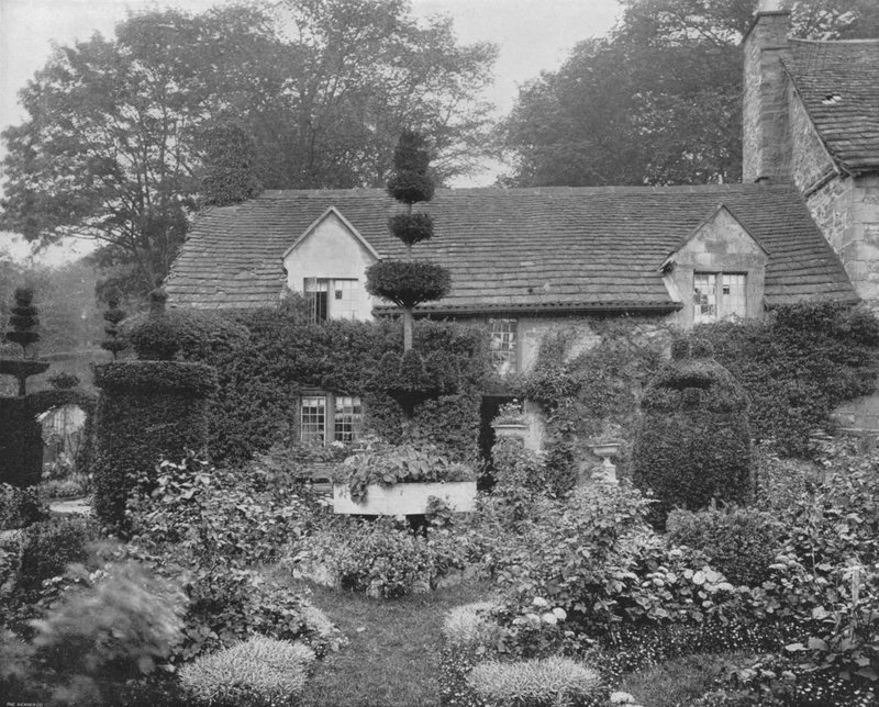 Chata poblíž Haddon Hall (černobílá fotografie) od English Photographer