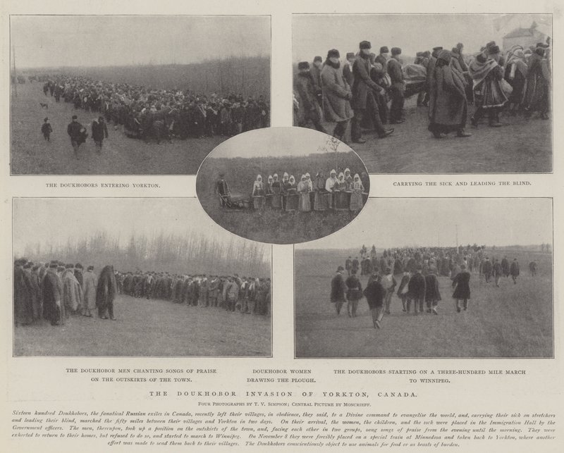 Doukhoborská invaze do Yorktonu v Kanadě od English Photographer