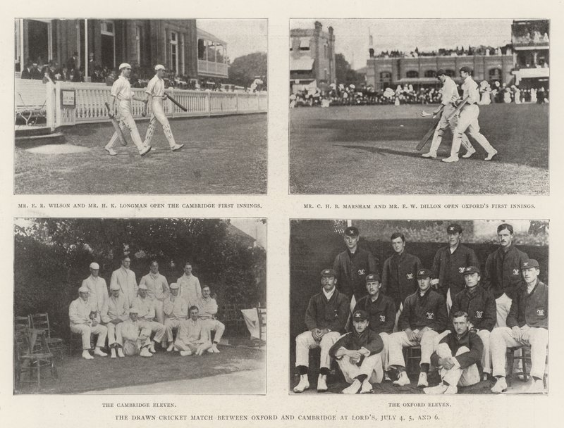 The Drawn Cricket Match mezi Oxfordem a Cambridge v Lords, 4., 5. a 6. července od English Photographer