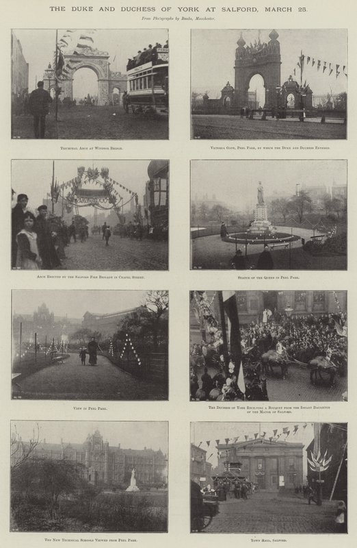 Vévoda a vévodkyně z Yorku v Salfordu, 25. března od English Photographer