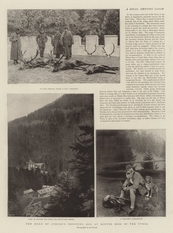 Střelnice vévody z Coburgu v Hinter Riss v Tyrolsku od English Photographer
