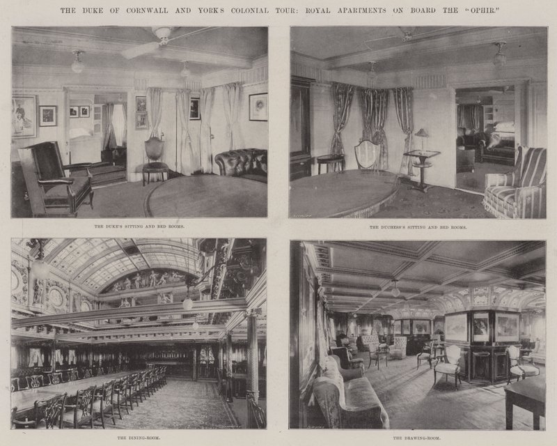The Duke of Cornwall and Yorks Colonial Tour, Royal Apartments on Board the Ophir od English Photographer