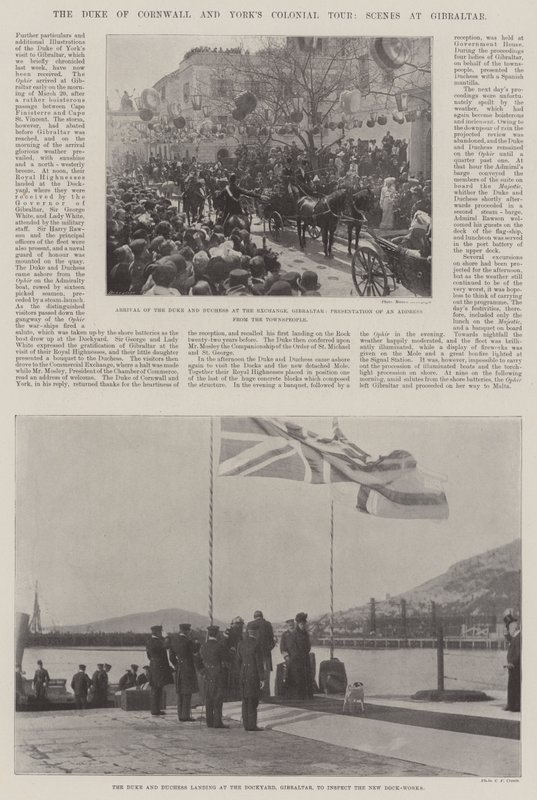 The Duke of Cornwall and Yorks Colonial Tour, Scény na Gibraltaru od English Photographer