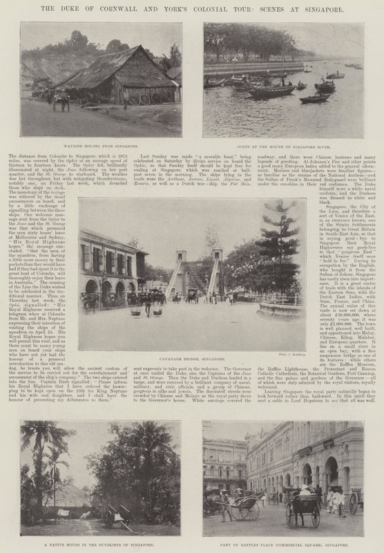 The Duke of Cornwall and Yorks Colonial Tour, Scény v Singapuru od English Photographer