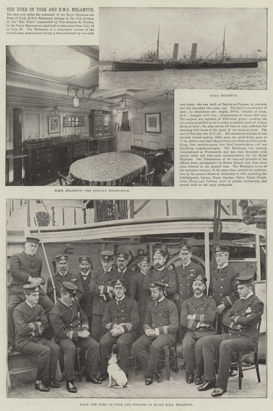 Vévoda z Yorku a HMS Melampus od English Photographer
