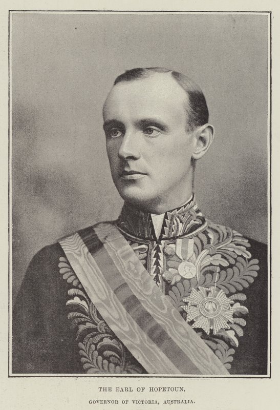 Hrabě z Hopetounu, guvernér Victorie, Austrálie od English Photographer