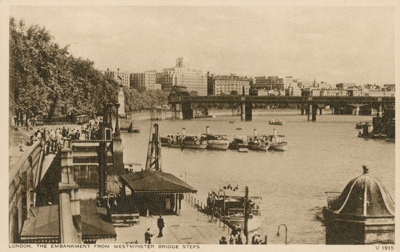 Nábřeží Od Westminster Bridge Steps, Londýn od English Photographer