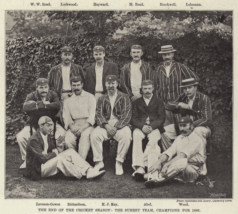 The End of the Cricket Season, Surrey Team, Champions for 1895 od English Photographer