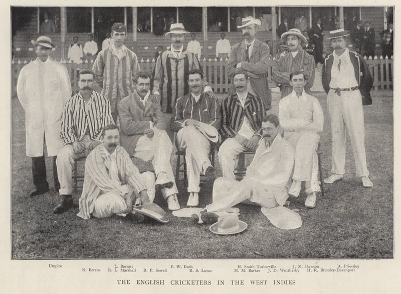 Angličtí hráči kriketu v Západní Indii, 1895. od English Photographer