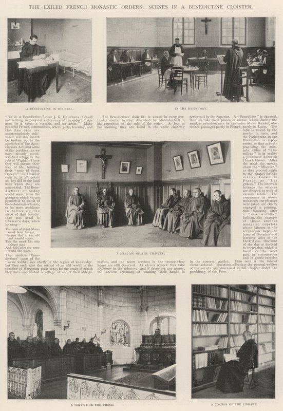Francouzské mnišské řády v exilu, scény v benediktinském klášteře od English Photographer