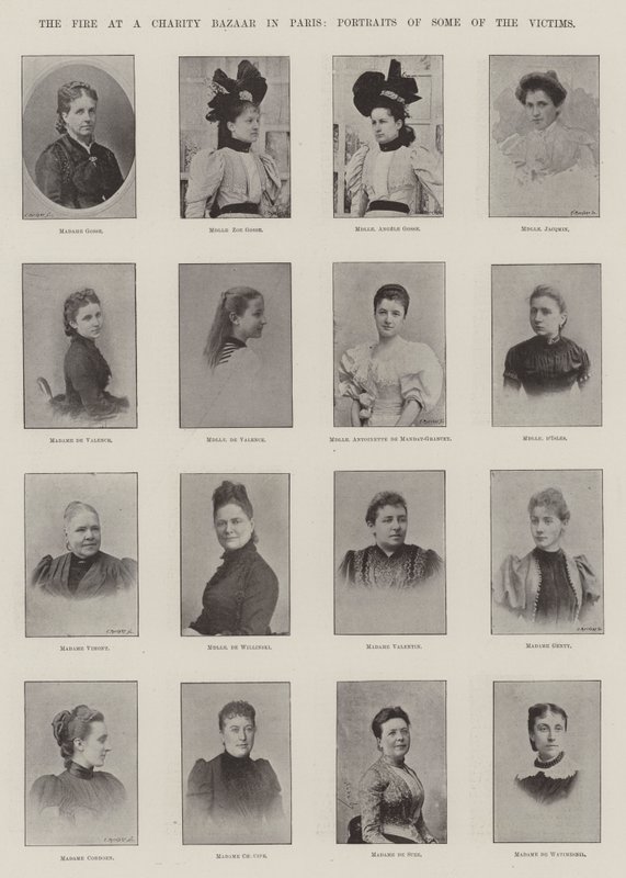 Požár na charitativním bazaru v Paříži, Portréty některých obětí od English Photographer